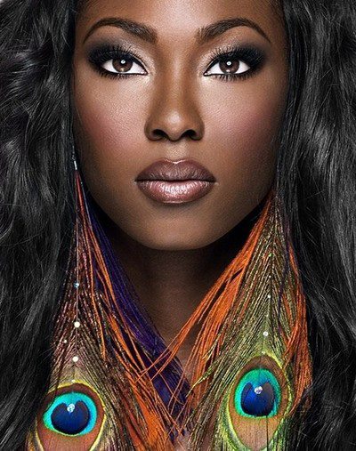 This woman is considered dark skinned but she is not as dark as the first woman. I want to express the differences.